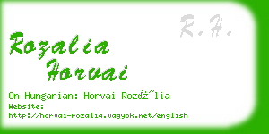 rozalia horvai business card